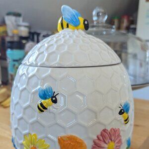 Flowers and Bees Cookie Jar